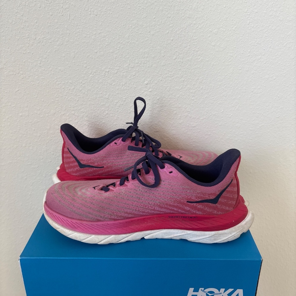 WOMENS HOKA MACH 5 running shoes size 7.5 - Picture 7 of 8